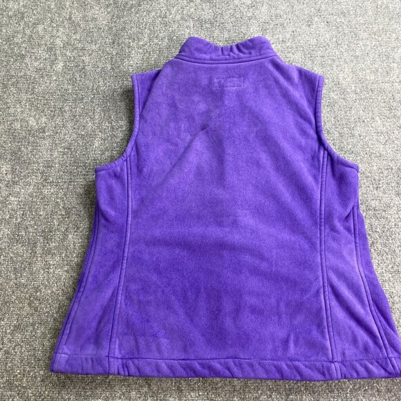 Caribbean Joe Vest Womens M Jacket Purple Fleece Lined Zip Up Activewear CJ - Picture 5 of 7